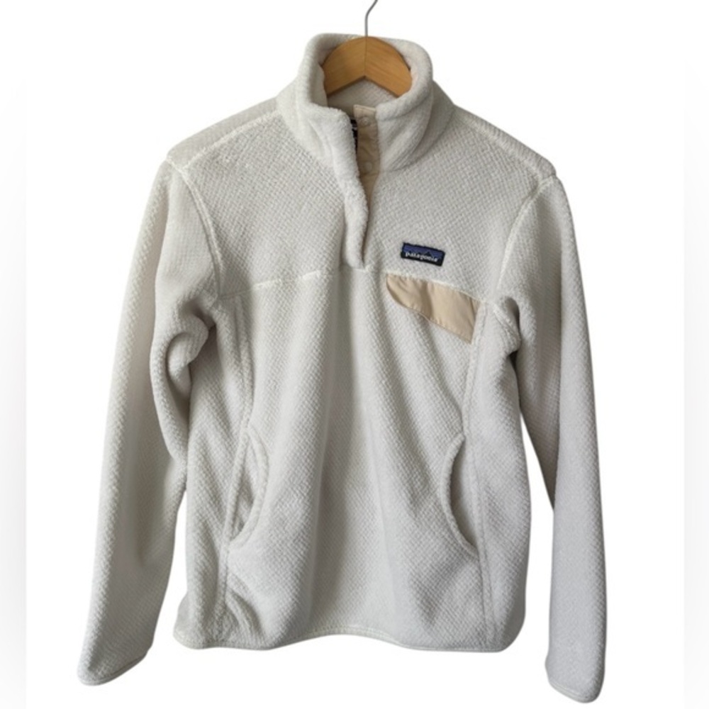 Patagonia Polartec Thermal Pro Snap T Fleece Pullover‎ Cream Women’s M